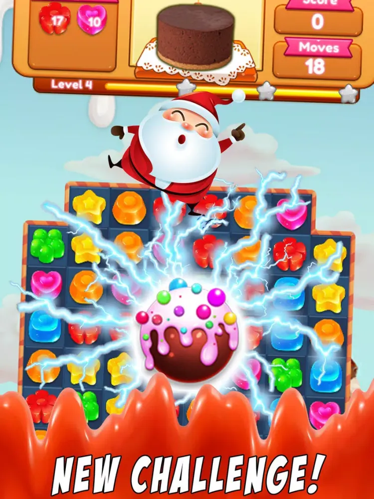 Sweet Santa Candy - New match 3 best game puzzle iPad  स्क्रीनशॉट