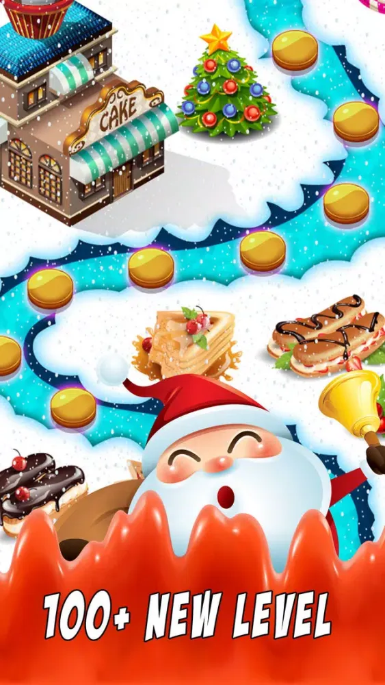 Sweet Santa Candy - New match 3 best game puzzle स्क्रीनशॉट
