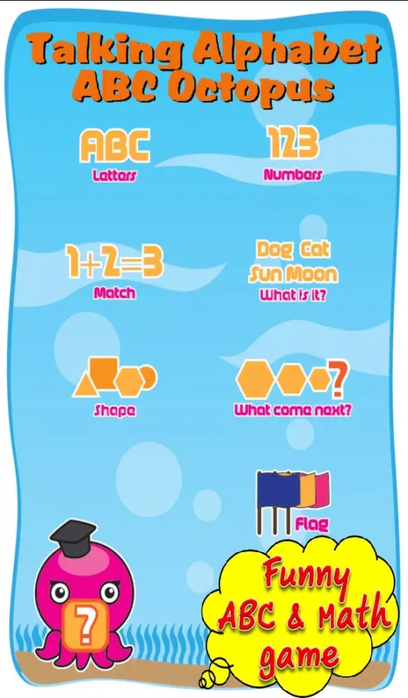 Ảnh chụp màn hình của Talking Alphabet ABC Octopus