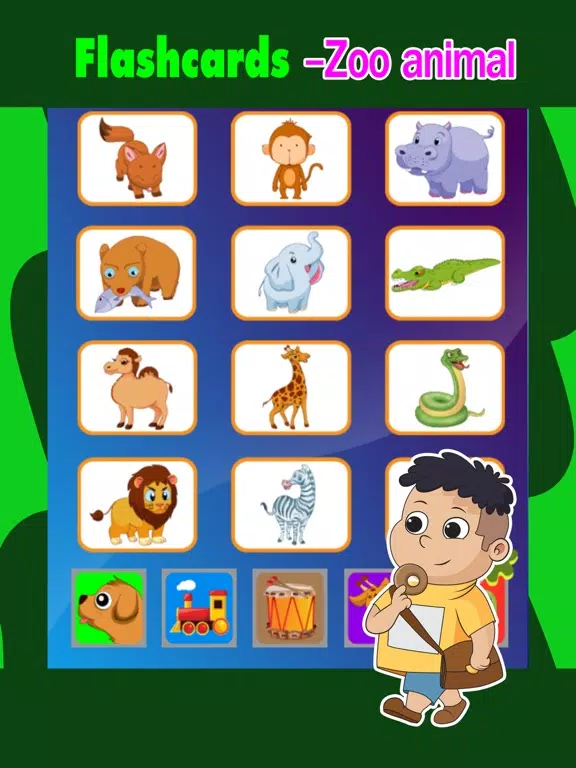 Young smart boy learning with educational cards iPad 应用截图