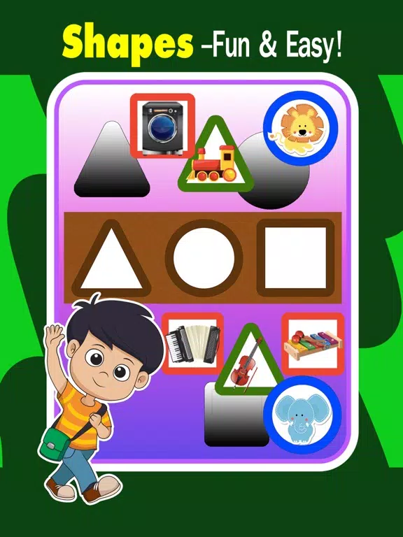 Young smart boy learning with educational cards iPad 应用截图