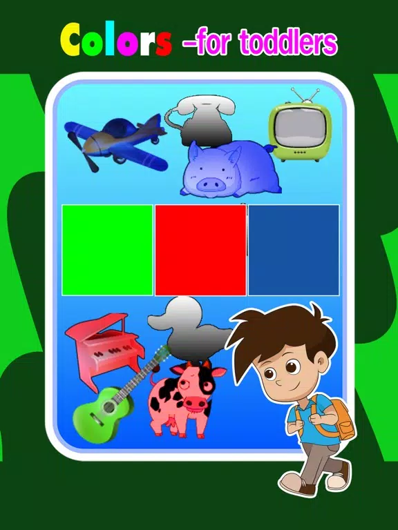 Young smart boy learning with educational cards iPad 应用截图