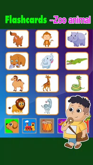 Young smart boy learning with educational cards应用截图