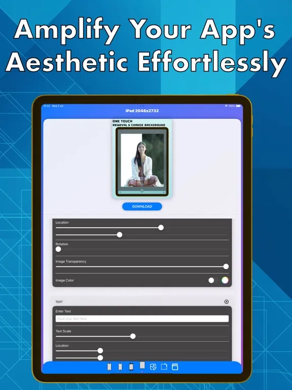 Capturas de tela do App Screenshots Maker iPad 