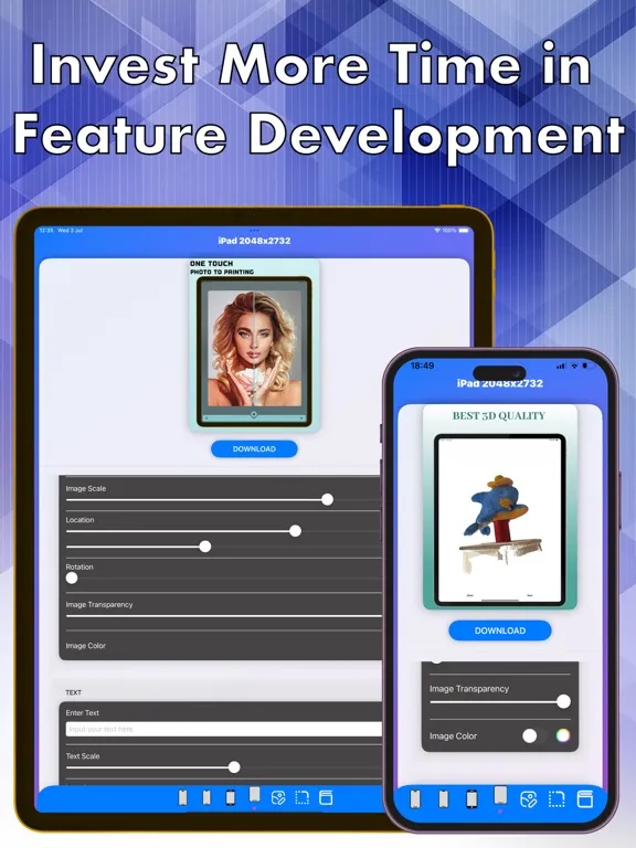 Capturas de tela do App Screenshots Maker iPad 