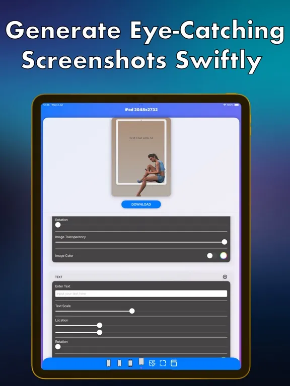 Capturas de tela do App Screenshots Maker iPad 