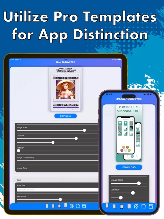 Capturas de tela do App Screenshots Maker iPad 