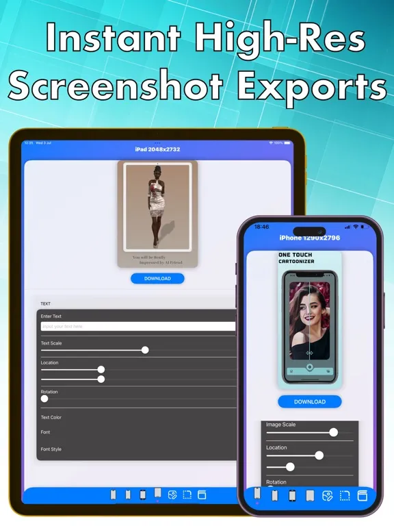 Capturas de tela do App Screenshots Maker iPad 
