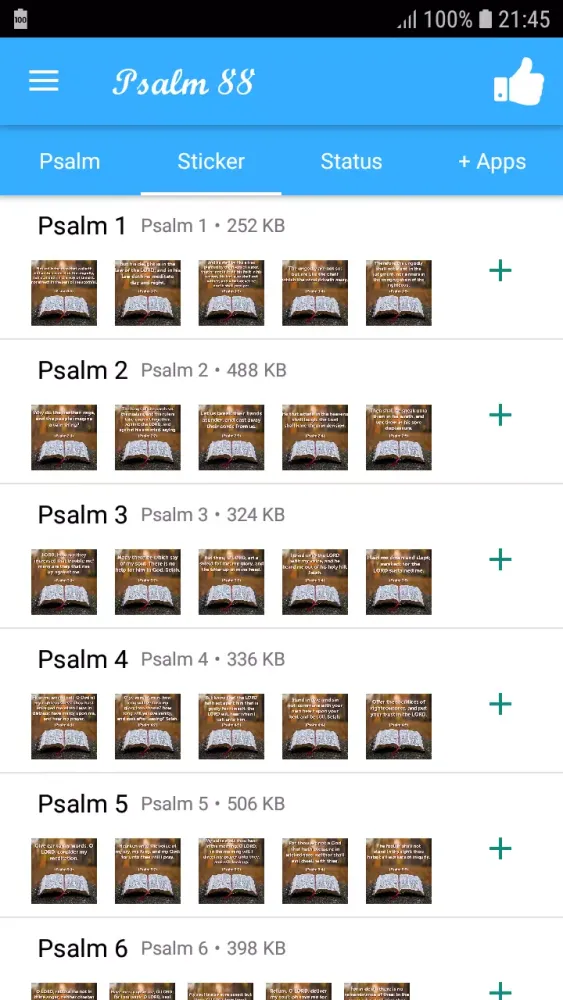 Psalm 88 스크린샷