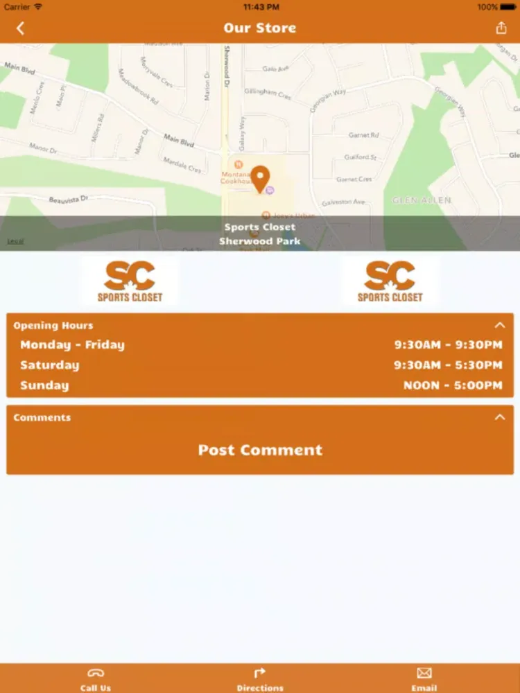 Скриншоты Sports Closet Sherwood Park iPad 