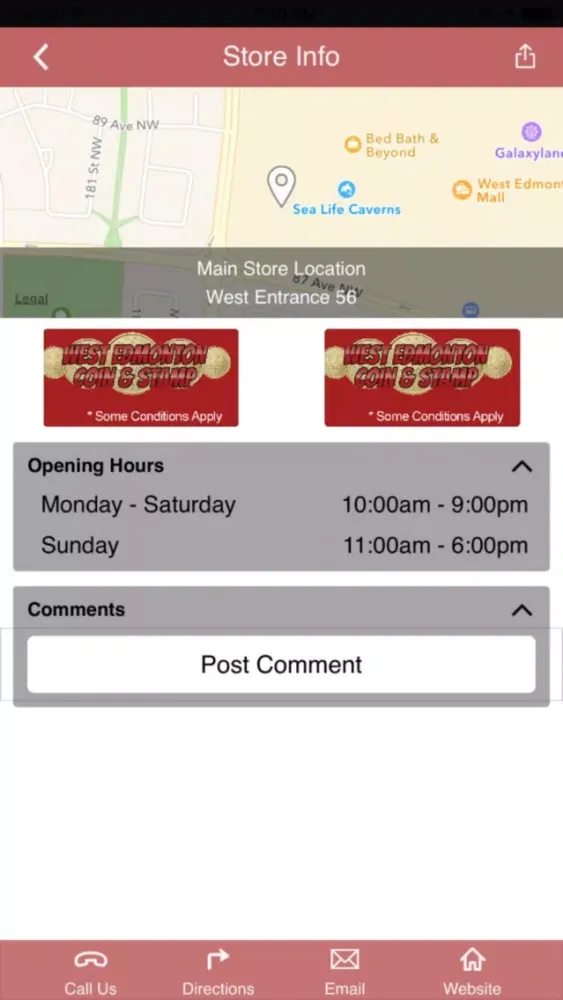 Captures d'écran de West Edmonton Coin & Stamp