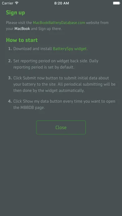 MBBDB – MacBook's battery life स्क्रीनशॉट