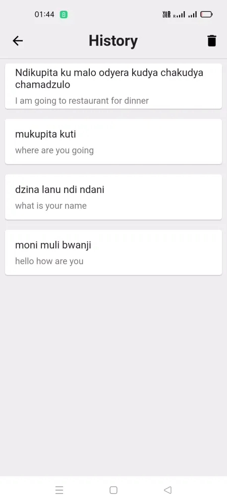Nyanja To English Translator Screenshots