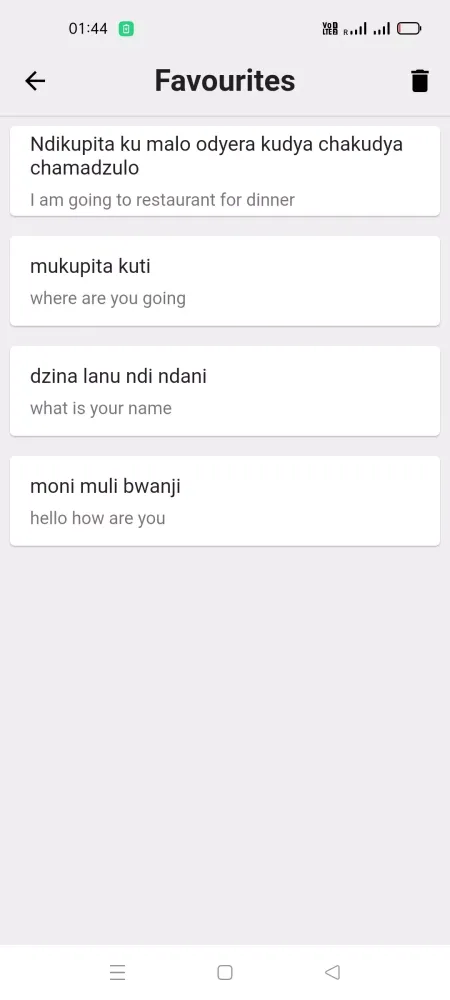 Nyanja To English Translator Screenshots