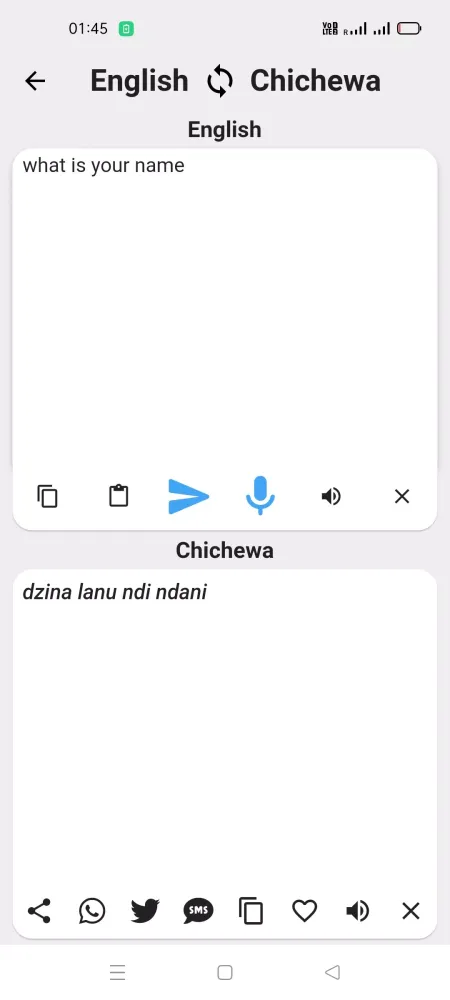 Nyanja To English Translator Screenshots