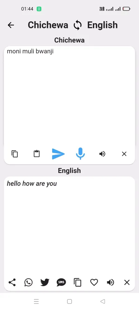 Nyanja To English Translator Screenshots
