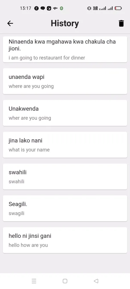 Swahili To English Translator স্ক্রিনশট