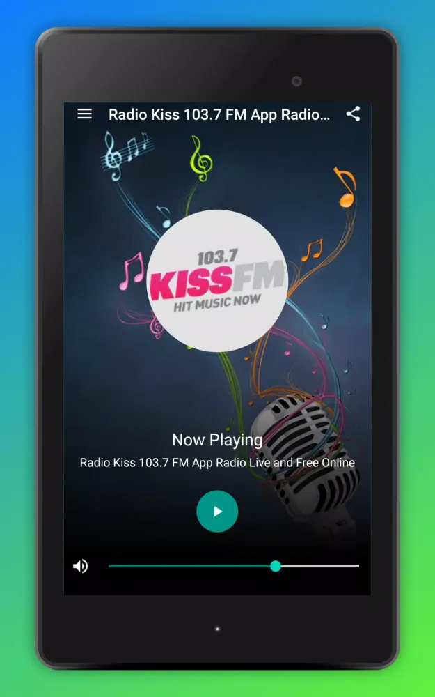 Tangkapan skrin 103.7 Kiss FM Milwaukee App