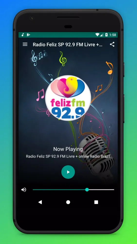 Rádio Feliz FM 92.9 SP App BR Screenshots