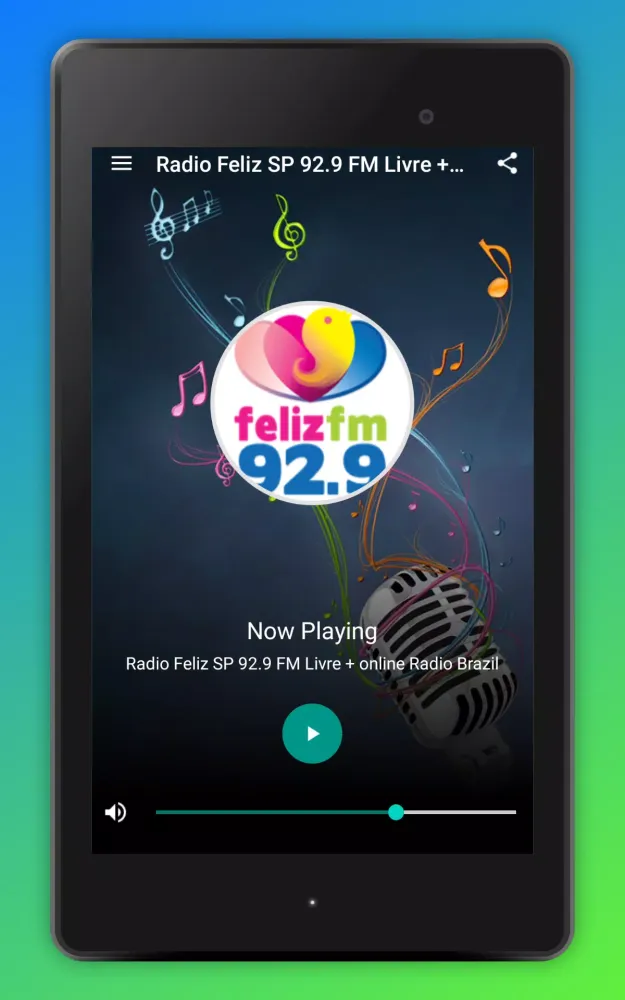 Rádio Feliz FM 92.9 SP App BR Screenshots