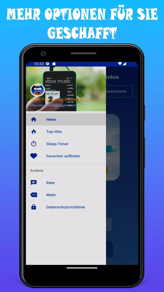 Tangkapan skrin Radio Paloma App Deutschland