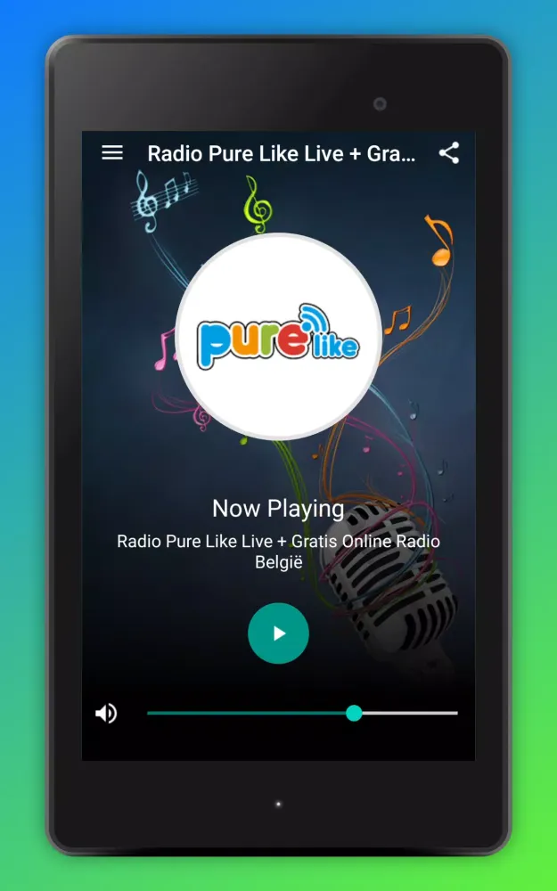 Pure FM Radio Like App België Screenshots