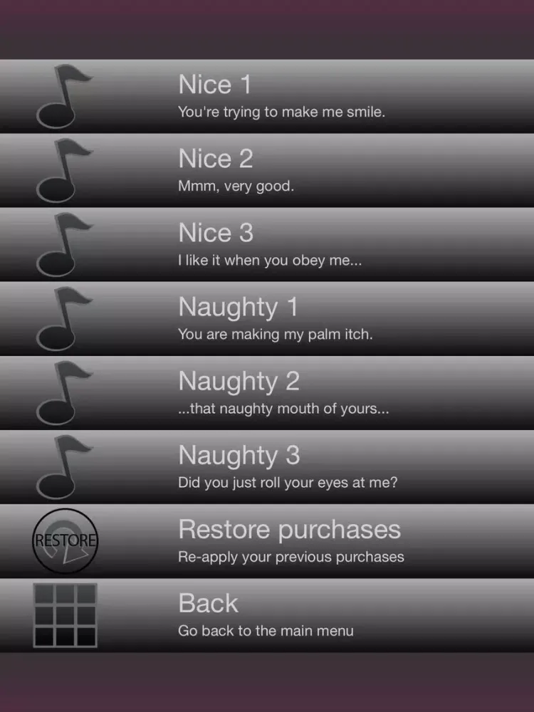 Captures d'écran de Fifty Shades of Day iPad 