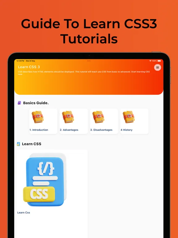 Learn CSS 3 Tutorials iPad 應用截圖