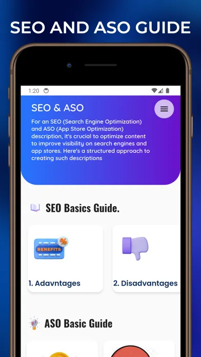 Captures d'écran de Learn SEO And ASO Tutorials
