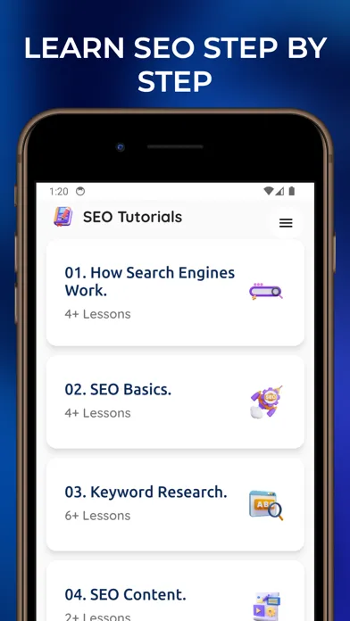 Captures d'écran de Learn SEO And ASO Tutorials