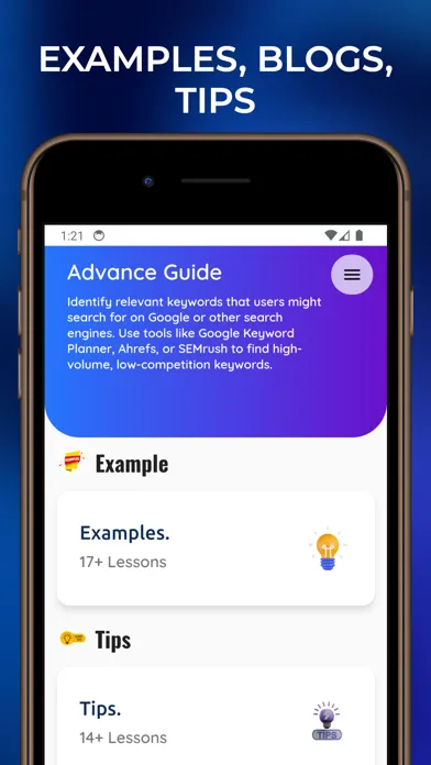 Captures d'écran de Learn SEO And ASO Tutorials