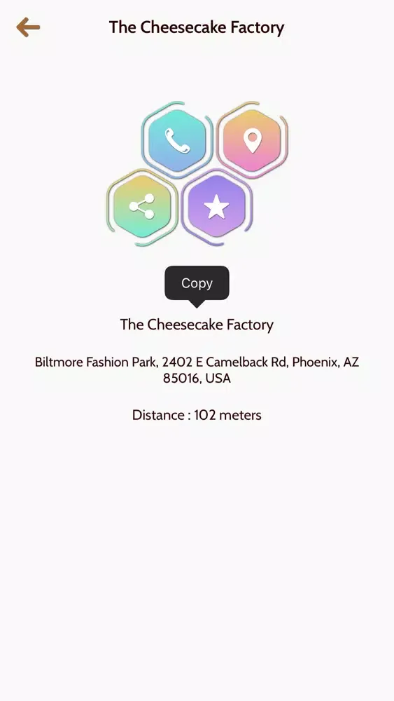 App to The Cheesecake Factory سکرین شاٹس