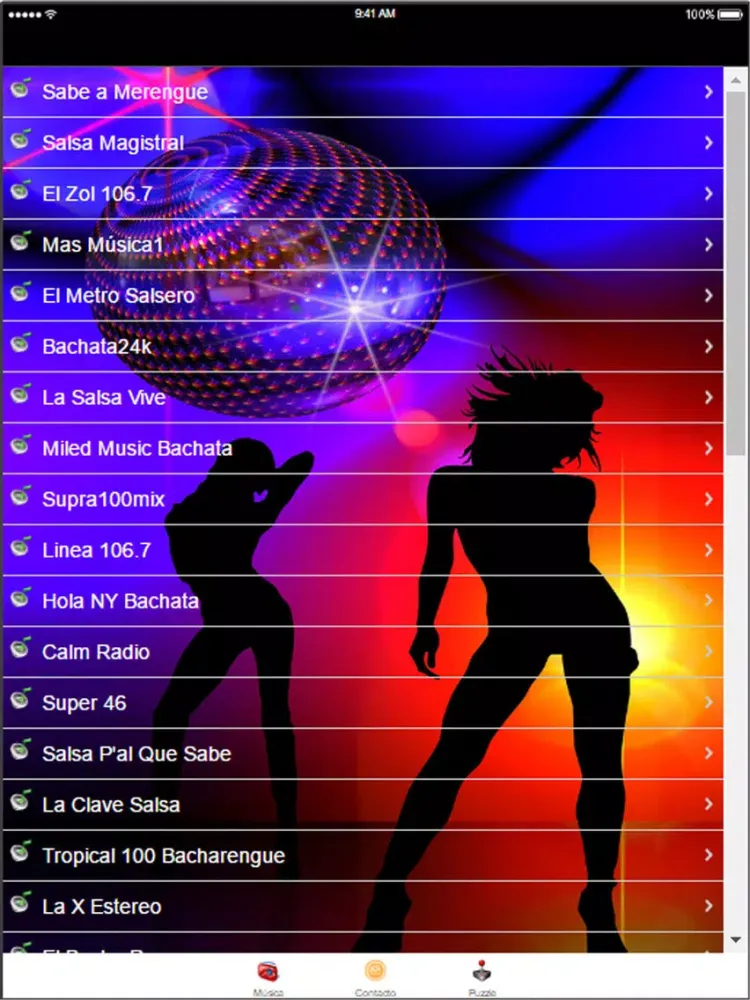 'Radio salsa y musica de salsa online gratis iPad 应用截图