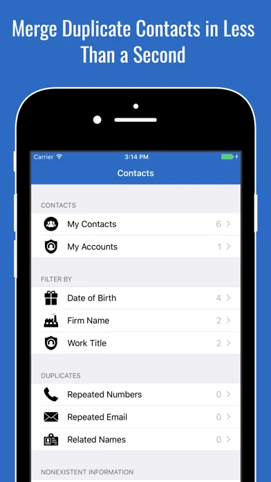 Tangkapan layar Backup Assistant - Merge, Clean Duplicate Contacts