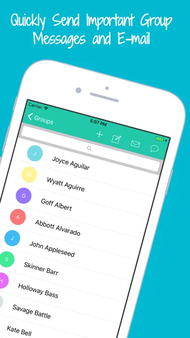 Contacts Group Texting & SMS Text Mass Messaging Screenshots