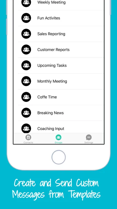 Contacts Group Texting & SMS Text Mass Messaging Screenshots