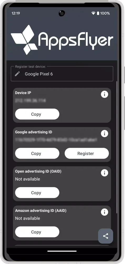 Скриншоты My Device ID by AppsFlyer