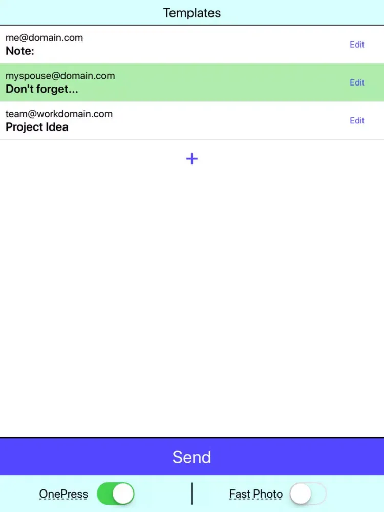 OnePress iPad  Screenshots