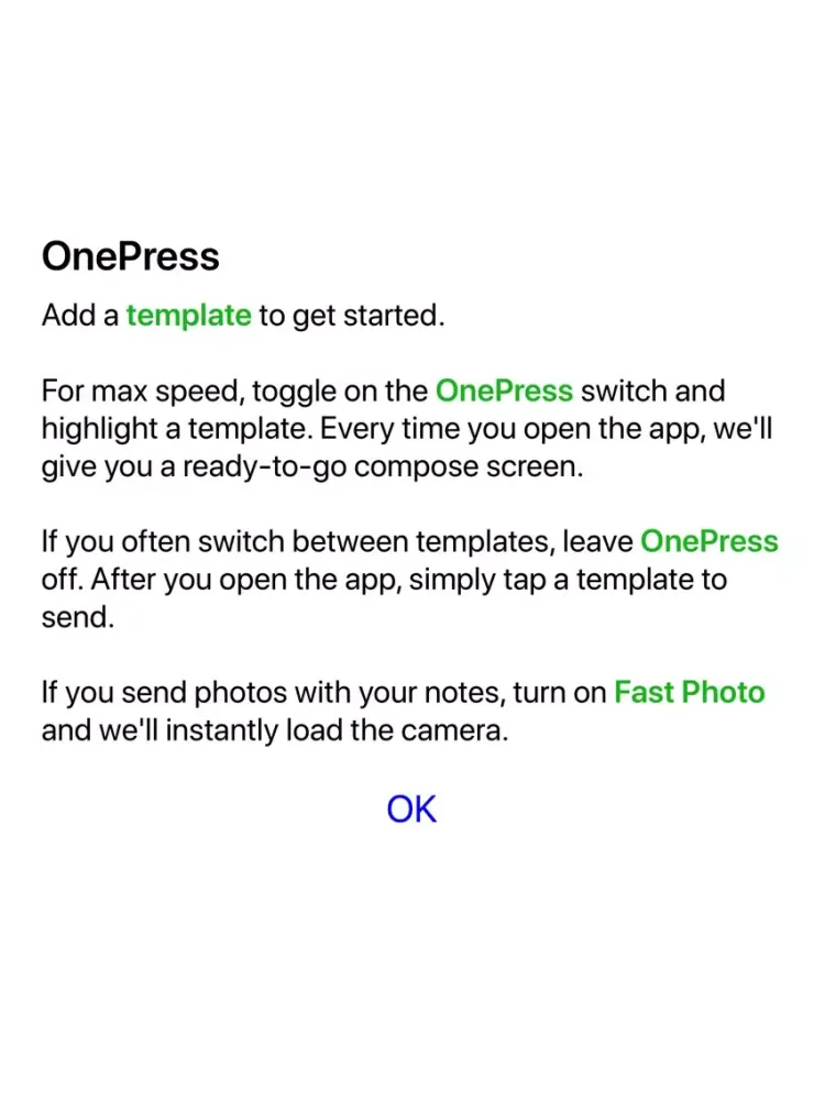 OnePress iPad  Screenshots