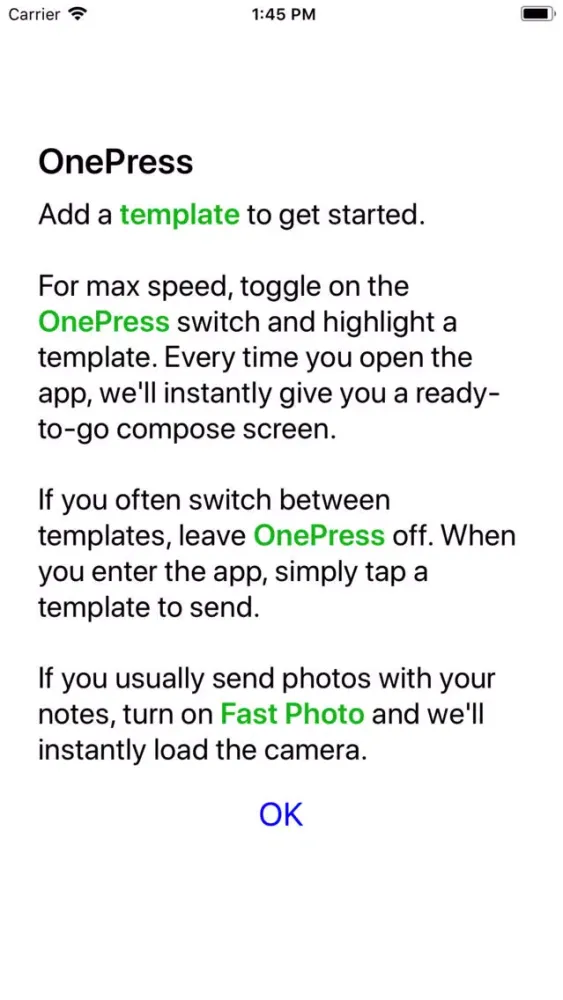 OnePress Screenshots
