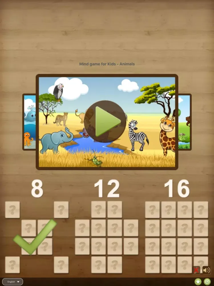MemoryMatchAnimals iPad  스크린샷