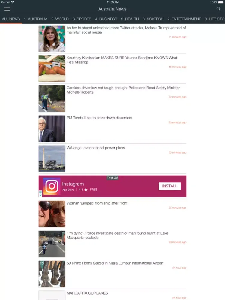 Australia News Reader iPad  سکرین شاٹس