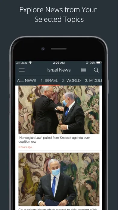 Capturas de pantalla de Israel News Today