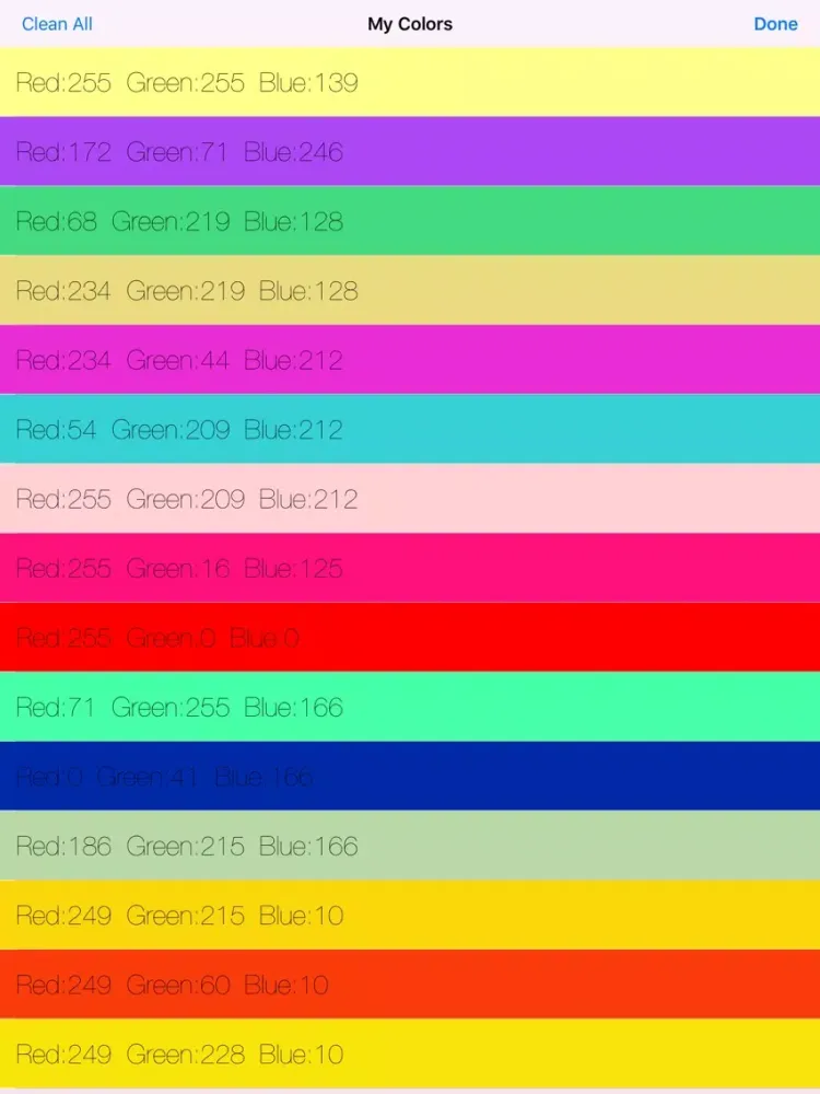 RGB Slider iPad  سکرین شاٹس