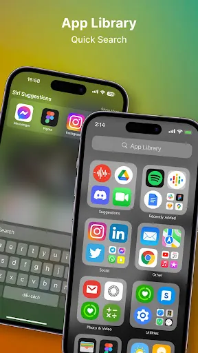 Zrzuty ekranu Launcher OS 18 Pro, Phone 15