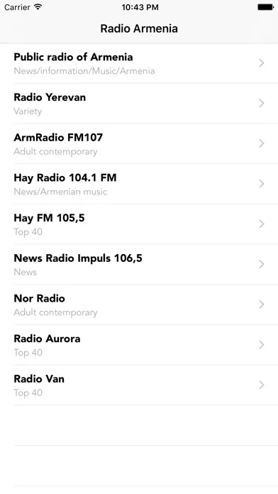 Скриншоты Armenian Radios Music News