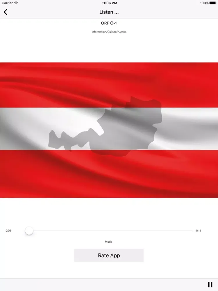 Radio Austria Live Stations iPad  স্ক্রিনশট
