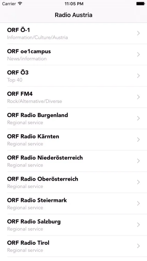 Radio Austria Live Stations স্ক্রিনশট