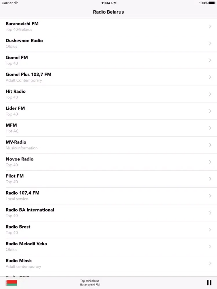 Radios Belarus Live - belarusian radio iPad  স্ক্রিনশট