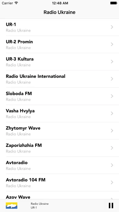 Ảnh chụp màn hình của Radio Ukraine: News & Music international Online FM Stations